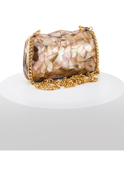 Cracky LY0117 Sedef El Yapımı Açık Kahverengi Çanta fiyatları