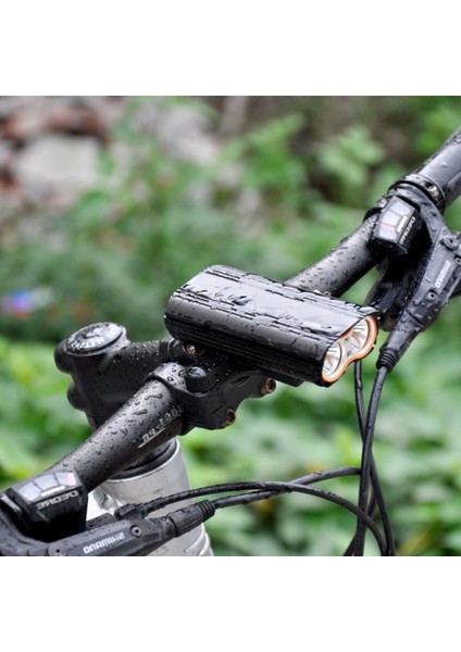 Şarj Göstergeli Uzun Menzil Su Geçirmez LED Bisiklet Feneri 1600 Lumen ( Lisinya )