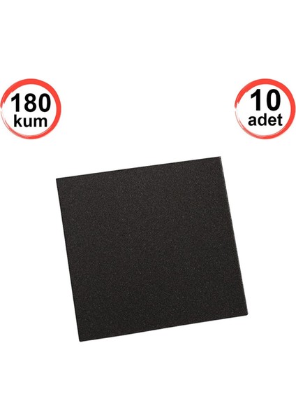 Kağıt Zımpara Su Zımparası 23*28 cm 180 Kum 10 Adet