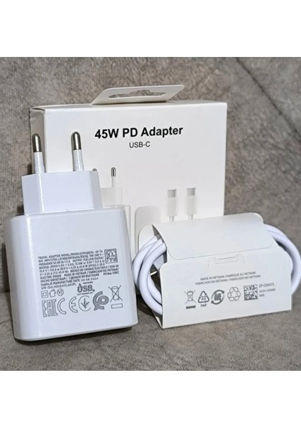 Samsung Uyumlu Galaxy S22 Ultra S23 Ultra S24 Ultra 45W Type-C Süper Hızlı Şarj Aleti