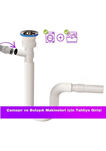 Güçlü Plastik Çamaşır Makinesi Girişli Körüklü Lavabo Sifonu Lavabo Sifonu Lavabo Sifonu Sifon Lavab fırsatları