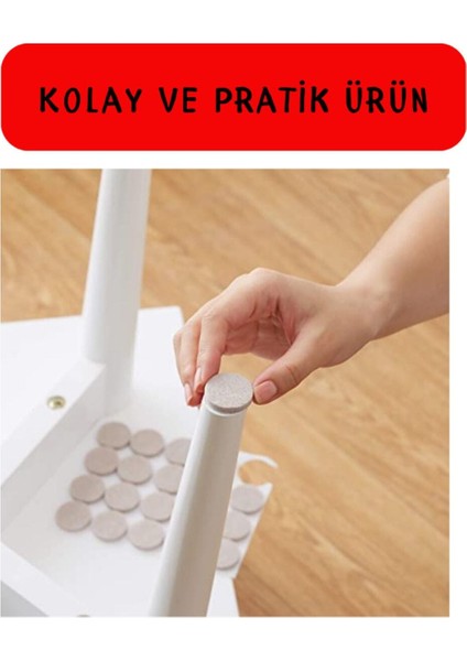 Yuvarlak Keçe Yalıtım Ses Çizik Önleyici Masa Sandalye Koltuk Ayağı Keçesi Yapışkanlı 26 mm Keçeler