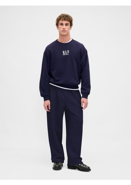 Erkek Lacivert Vintagesoft Nap Logo Sweatshirt