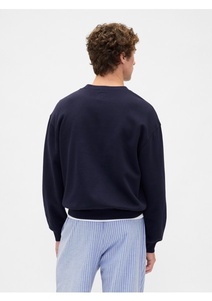 Erkek Lacivert Vintagesoft Nap Logo Sweatshirt