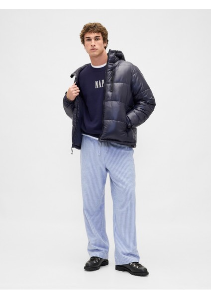 Erkek Lacivert Vintagesoft Nap Logo Sweatshirt