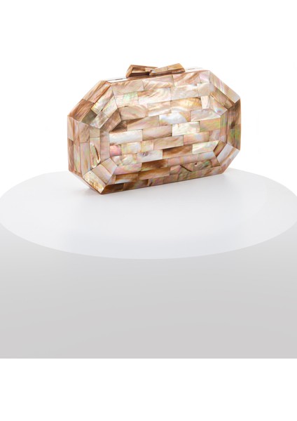 Madre LY0107A Sedef El Yapımı Açık Kahverengi Çanta