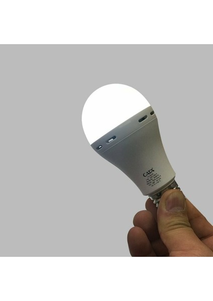9W Beyaz Şarjlı LED Ampul 1'li Beyaz Işık E27 LED Ampul 0 - 250 Watt Yok A'dan G'ye F