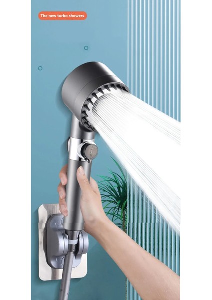 3 Fonksiyonlu Start Stop Tuşlu Filtreli Basınçlı Masaj Etkili Duş Başlığı Duş Başlığı Gri Krom Kapla fiyatları