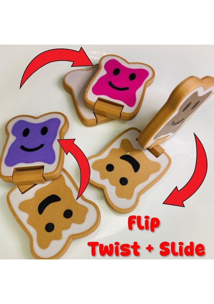 Sammie The Pb+J Fidget Kaydırıcı, Fıstık Ezmesi Jöle modelleri