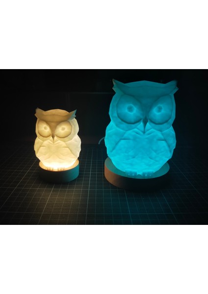 Sevimli Düşük Poli Baykuş Lambası