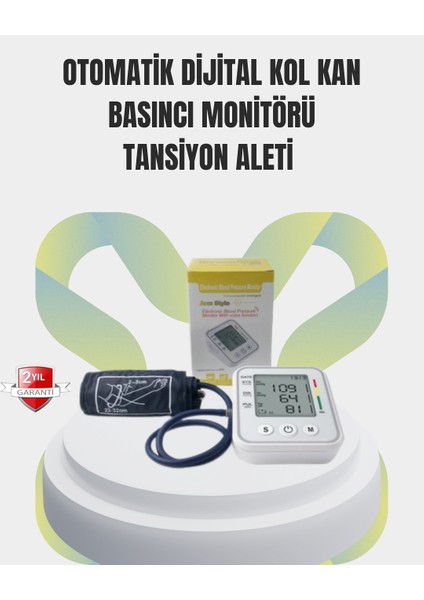 Resveq 2 Kullanıcı Hafızalı USB Uyumlu Tansiyon Ölçer