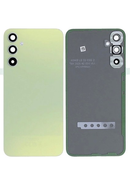 Samsung Uyumlu Galaxy A34 Arka Pil Batarya Kapağı -Yeşil