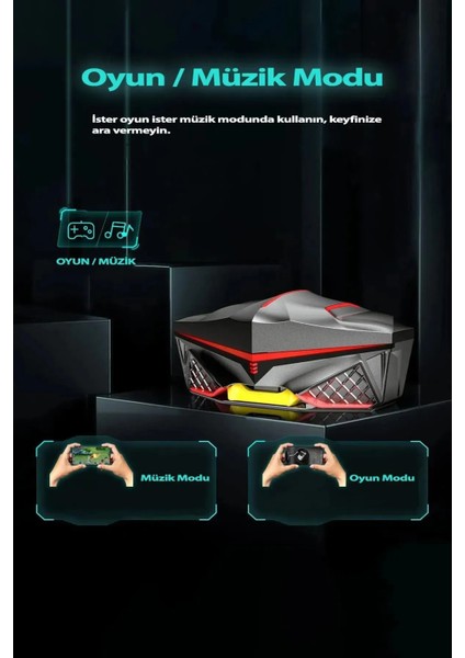 K-98 Işıklı Kulak Içi Bluetooth Gaming Kulaklık Kablosuz Oyuncu Kulaklığı Tüm Modellerle Uyumlu modelleri