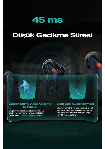 K-98 Işıklı Kulak Içi Bluetooth Gaming Kulaklık Kablosuz Oyuncu Kulaklığı Tüm Modellerle Uyumlu fırsatları