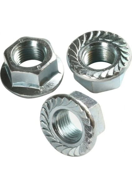 Altıköşe Flanşlı Somun M6 - 100 Adet