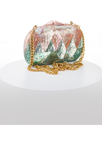 Splash L LY0127 Sedef El Yapımı Pembe-Yeşil Çanta fiyatları