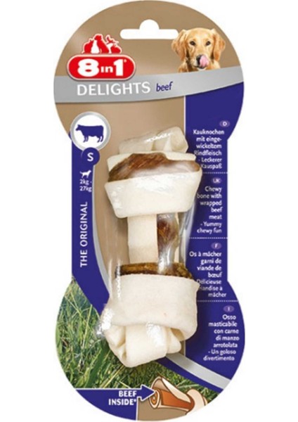 Delights Bones Köpekler Için Biftekli Ödül Kemiği (S) 35GR