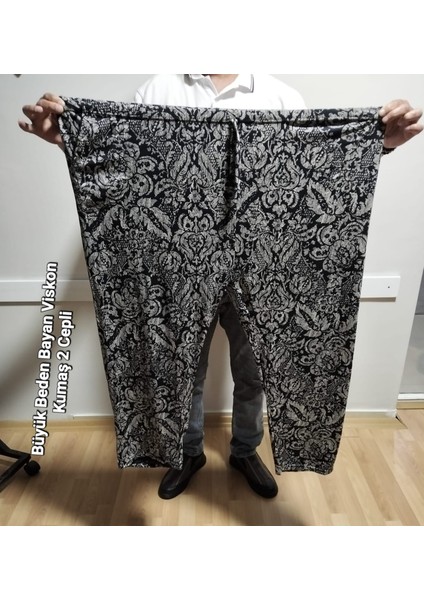 Kadın Bayan Büyük Battal Extra Jumbo Beden Viskon Süet Penye Kumaş 2 Yan Cepli Pantolon Eşofman Altı Pijama Altı 90 130 Kilograma Kadar Olur Bol Likralı Esneyen Kumaş Bel Lastikli Süs Bagcıklı fiyatları