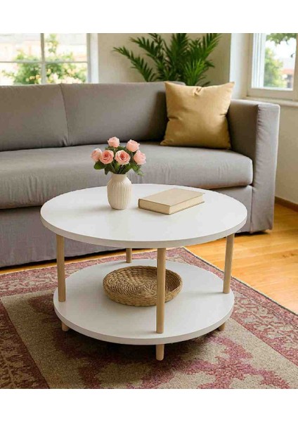 Yan Sehpa Ahşap Ayaklı Beyaz Desenli Çevir Kur Kendin Kur Basit Kurulum fiyatları