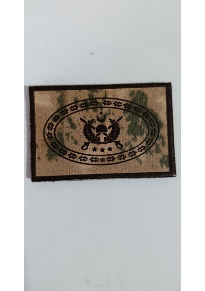 Jandarma Subay Kamuflaj 10-15 Yıl Kıta Hizmet Göğüs Brövesi 3d, Üç Yıldız, Yeni Tip, Cırtlı,