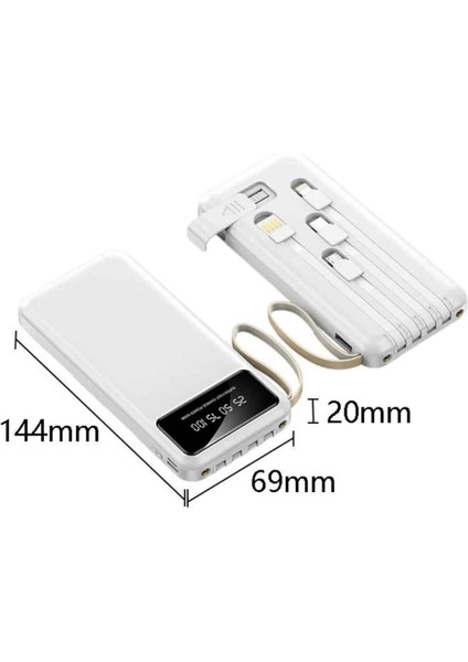Resveq Powerbank Şarj Cihazı 4 Çıkışlı 20.000 Mah Powerbank Taşınabilir Çoklu Giriş indirimleri