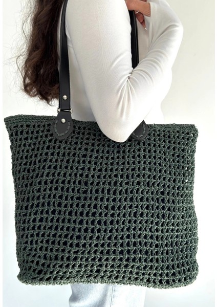 Loty Yeşil Örgü Çanta