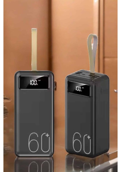 Resveq Powerbank 60.000 Mah Hızlı Şarj 4 Çıkışlı Uzun Şarj Süreli Dijital Göstergeli fırsatları