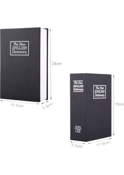 Resveq Büyük Boy Anahtarlı Kitap Görünümlü Gizli Kasa Çelik Kasa Altın Kasası fiyatları