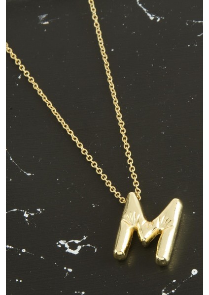 Resveq M Harfli Balon Kolye-Sarı modelleri