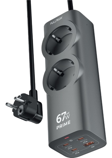 6in1 Gan 67W Masaüstü Akıllı Güç Ünitesi | 3 Type-C + 1 Usb-A + 2 Ac Priz | Pd & Qc Hızlı Şarj Destekli Çoklu Akıllı Adaptör | Laptop, Telefon, Tablet Uyumlu fiyatları