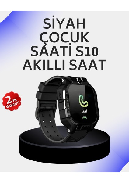 Resveq S10 Akıllı Çocuk Saati Siyah Tasarım Adımsayar ve Alarm Fonksiyonu