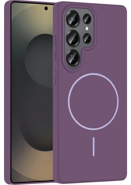Resveq Joko Samsung Galaxy S25 Ultra Broş Magsafe Kapak - Mor
