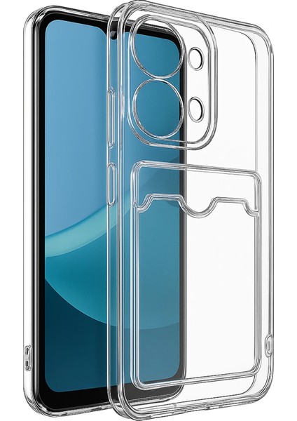 Resveq Newface Xiaomi Redmi 15C 4g Kılıf Kart Şeffaf Silikon - Şeffaf