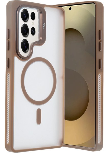 Resveq Joko Samsung Galaxy S25 Ultra Flet Lens Magsafe Kapak - Gold