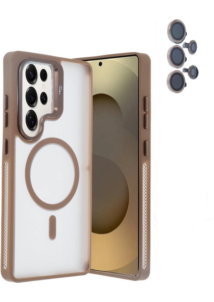 Resveq Joko Samsung Galaxy S25 Ultra Flet Lens Magsafe Kapak - Gold fiyatları