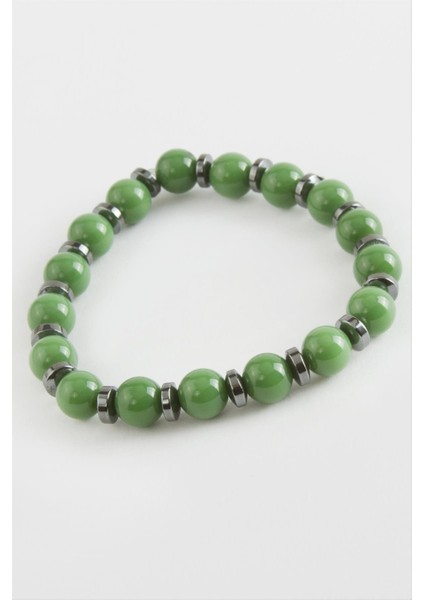 Resveq Ceyt Hematit Doğaltaş Bileklik-Yeşil