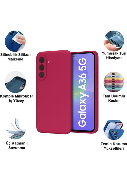 Samsung Galaxy A36 Kılıf Lansman Premium Silinebilir Silikon fiyatları