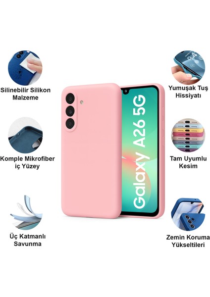 Samsung Galaxy A26 Kılıf Lansman Premium Silinebilir Silikon fiyatları
