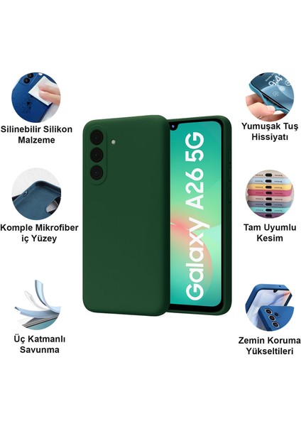 Samsung Galaxy A26 Kılıf Lansman Premium Silinebilir Silikon fiyatları