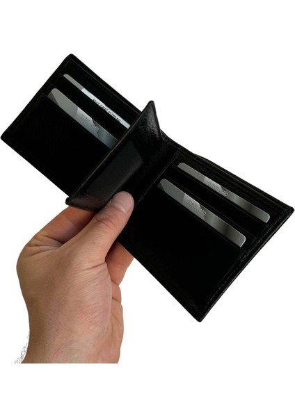 Siyah Hakiki Deri Çıkarılabilir Iç Bölmeli Yatay Model Klasik Erkek Cüzdan - XD-3017 fırsatları