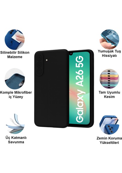 Samsung Galaxy A26 Kılıf Lansman Premium Silinebilir Silikon fiyatları