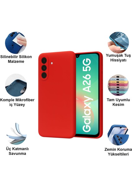 Samsung Galaxy A26 Kılıf Lansman Premium Silinebilir Silikon fiyatları