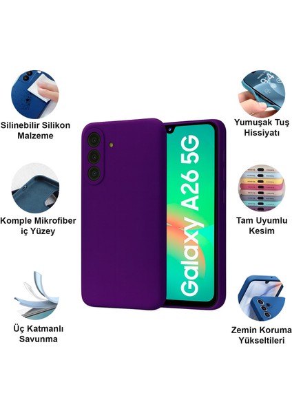 Samsung Galaxy A26 Kılıf Lansman Premium Silinebilir Silikon fiyatları