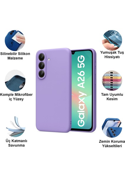 Samsung Galaxy A26 Kılıf Lansman Premium Silinebilir Silikon fiyatları