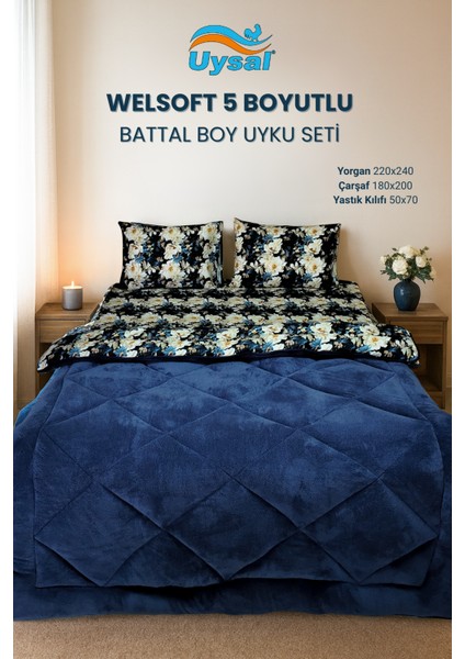 Welsoft 5 Boyutlu Battal Boy Uyku Seti