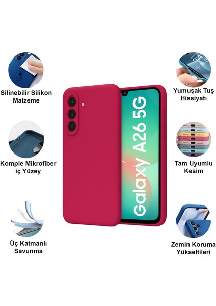 Samsung Galaxy A26 Kılıf Lansman Premium Silinebilir Silikon fiyatları