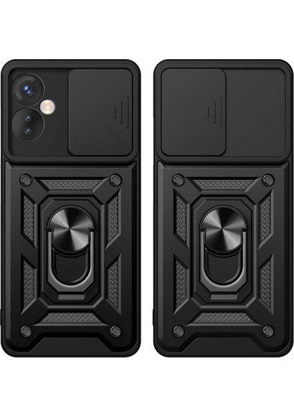 Infinix Hot 30 5g Kılıf Pars Lens Yüzüklü Silikon - Lacivert modelleri