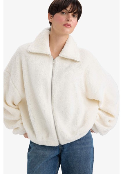 Oversize Geniş Kalıp Polo Yaka Welsoft Pelüş HIRKA C8229AX25WN