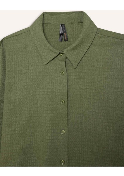 Relax Fit Polo Yaka Bürümcük Uzun Kollu GÖMLEK D7520AX25SP