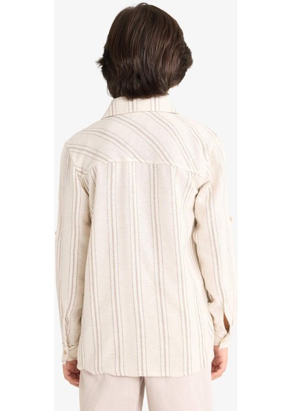 Erkek Çocuk Polo Yaka Çizgili Uzun Kollu Gömlek G3400A825AU indirimleri